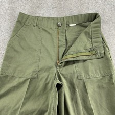 VINTAGE US Army Pants 34x31 Green OG 507 Trouser Utility Durable Press Solid 80s