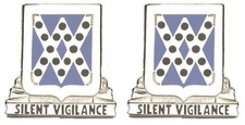 524th MILITARY INTELLIGENCE BATTALION Distinctive Unit Insignia - Pair - SILENT