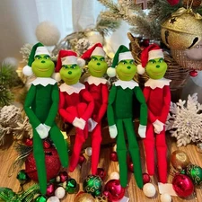 Christmas Ornament Elf Doll Plush Toy Decoration Grinch For Christmas Tree*