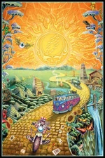 Grateful Dead - Music Poster (Golden Road - VW Bus) (Size: 24" x 36")