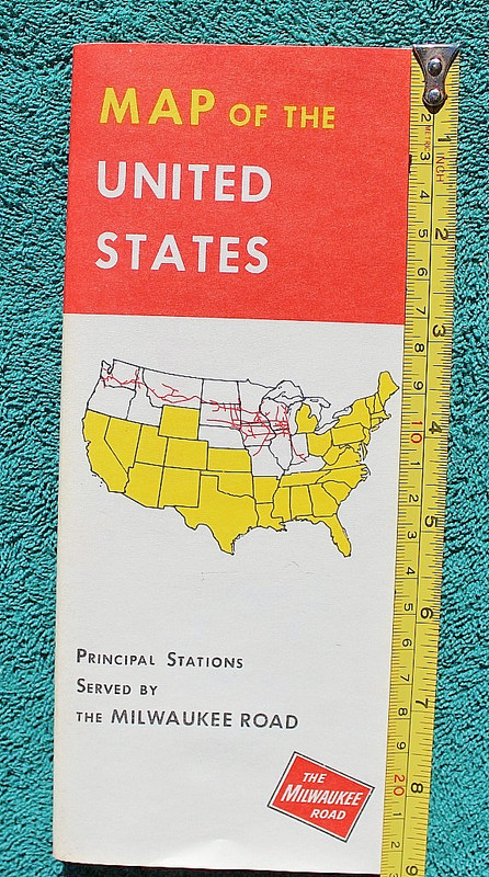 1973 Milwaukee Road Railway Route Map & Station List Pacific Northwest Railroad
