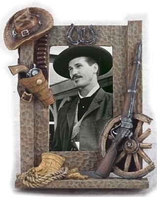Tombstone Doc Holliday  3D Framed Art Old West Embossed Items Western Art