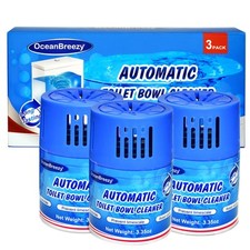 Toilet Bowl Cleaners 3 Bottles  Automatic Long-Lasting Blue Toilet Cleaner T...