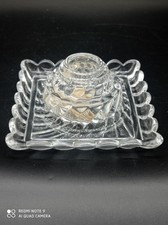 Encrier en Cristal de BACCARAT modèle BAMBOU , signé .