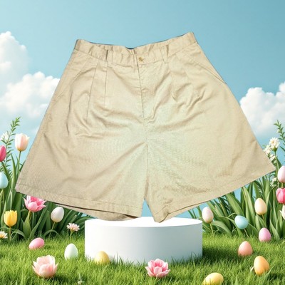 PREMIER INTERNATIONAL Women's Size 16 Beige MOM Shorts High Waist CLASSIC FIT