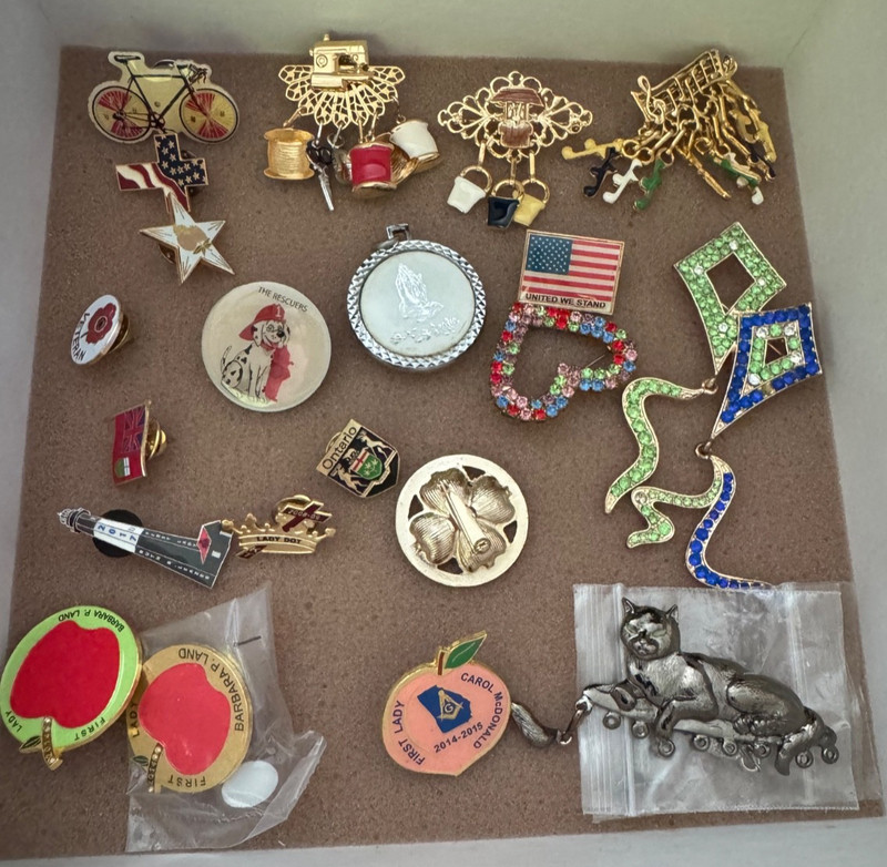 MASCONIC EASTERN STAR PINS, BROOCHES, & JEWERLY (GA DIVISION)