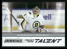 2024-25 Upper Deck Credentials Front Row Talent Jeremy Swayman #FRT-JS