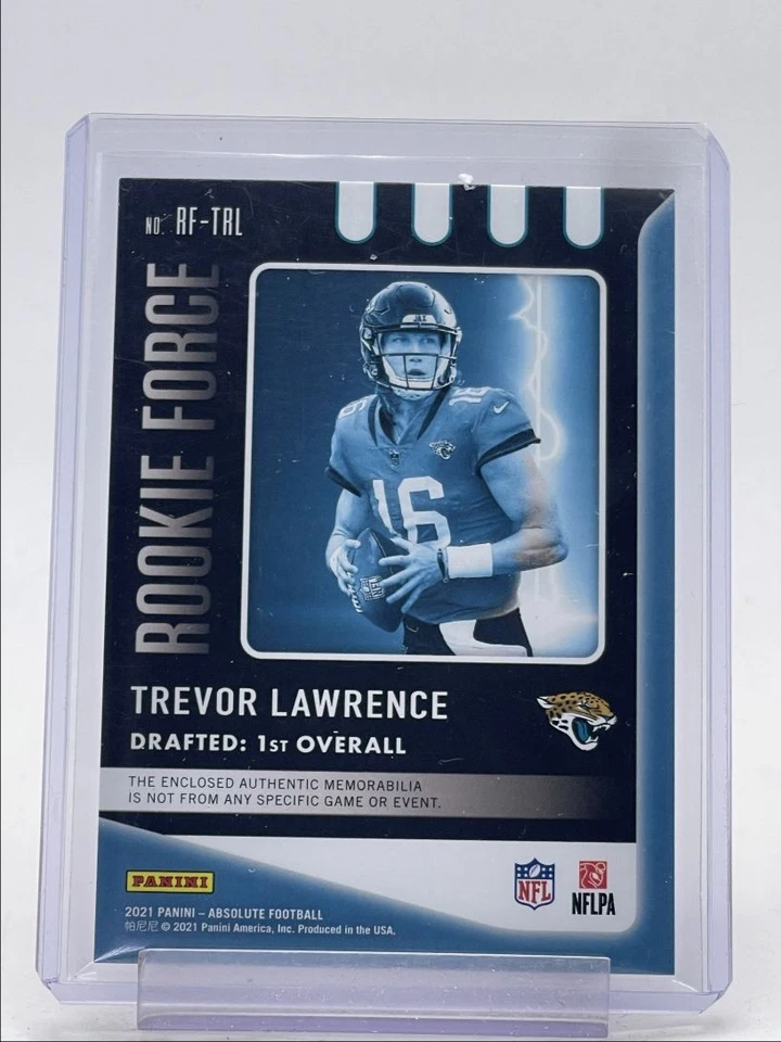 TREVOR LAWRENCE 2021 ABSOLUTE ROOKIE FORCE PATCH JAGUARS RC Q5159 - Image 2 of 2