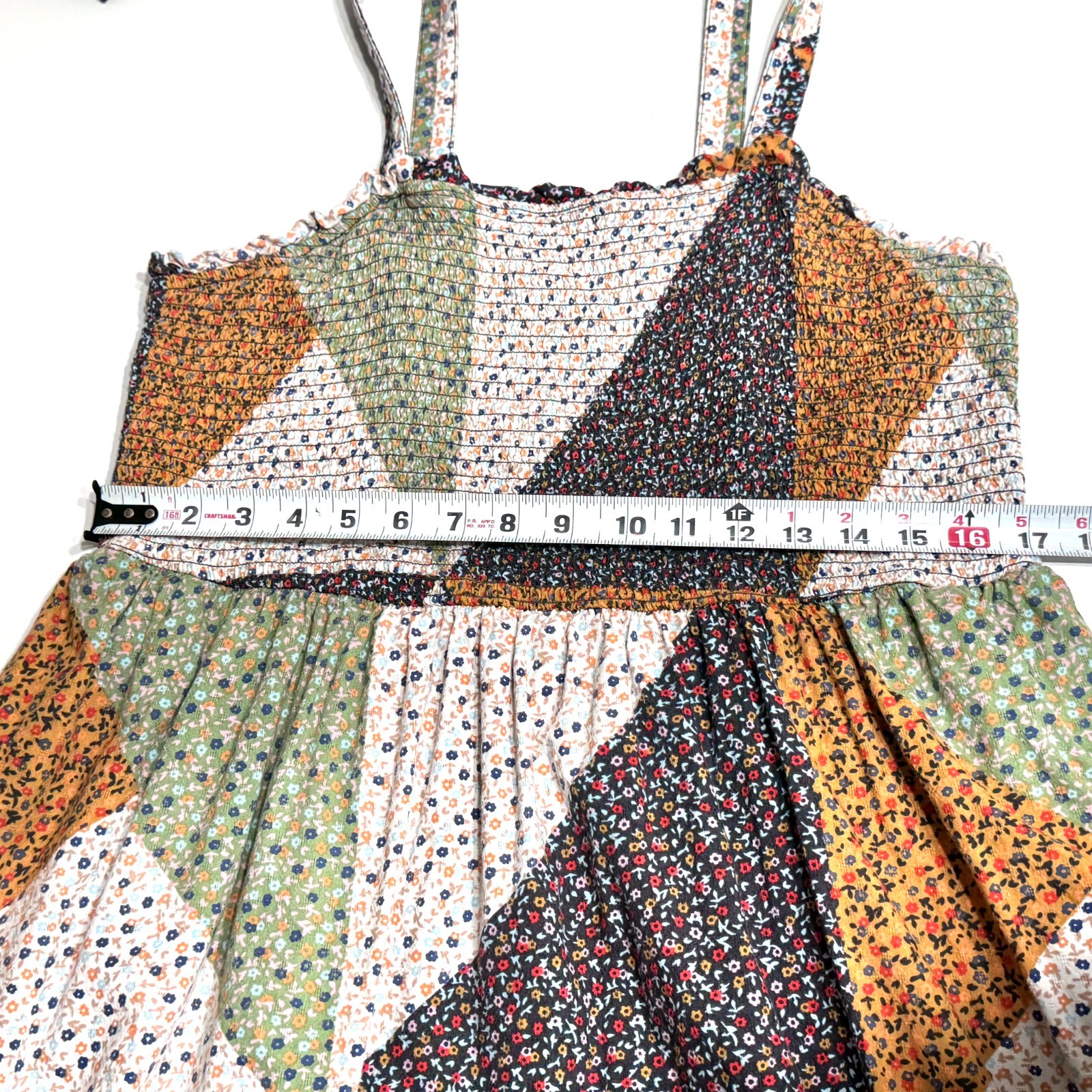 Universal Thread Patchwork Maxi Dress XL Floral S… - image 10