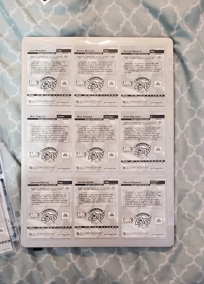 2003 Eugene Emeralds card DAVE RAJSICH - Image 2 of 2