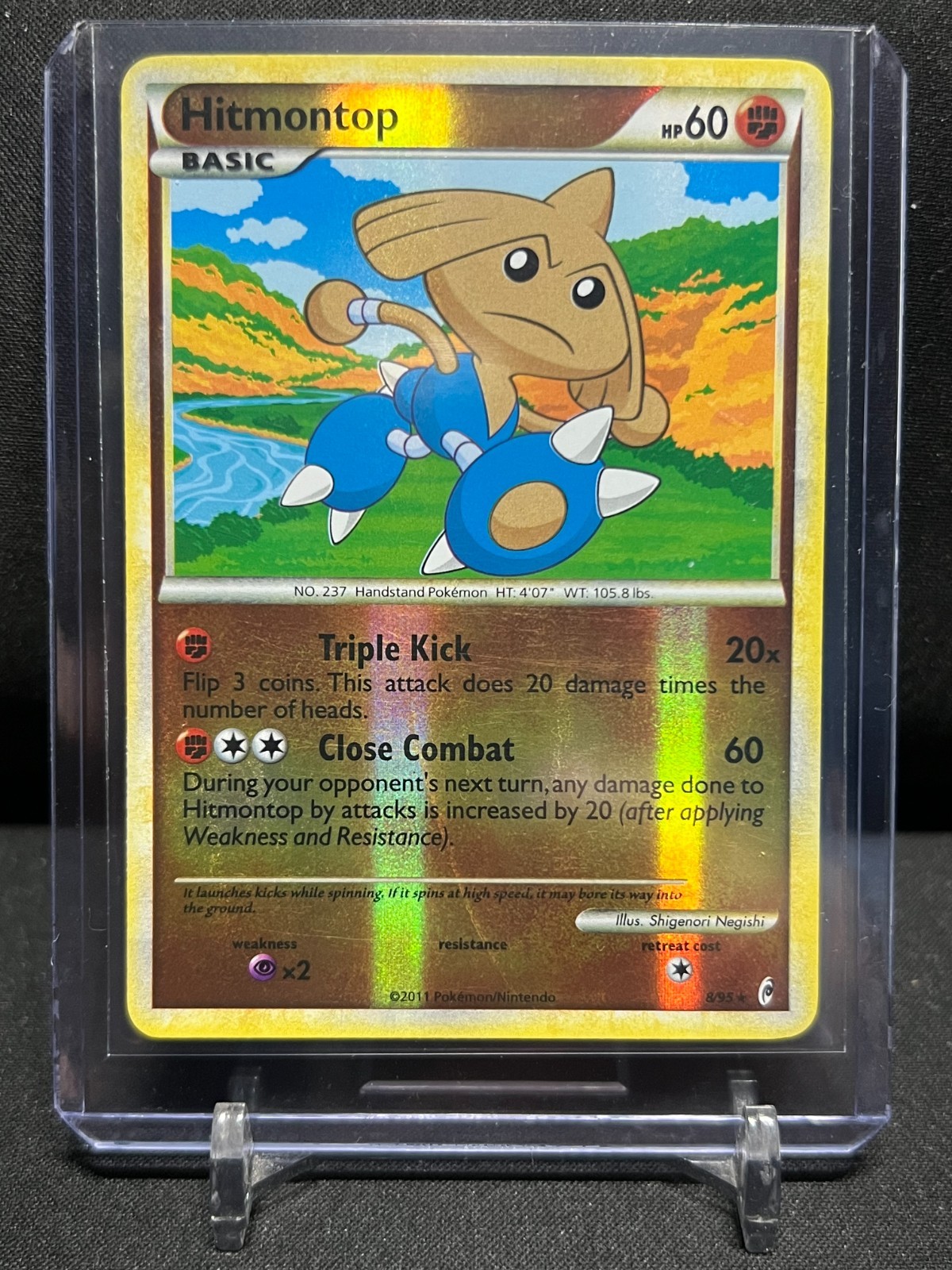 Hitmontop 8/95 Reverse Holo Rare Pokémon 2011 B&W Call of Legends LP