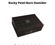 Rocky Patel Wood Cigar Humidor - 100 Cigars Storage with matching ashtray