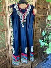 Black Red Paisley Embroidered Kurti Dress Bollywood Dress Salwar Kameez