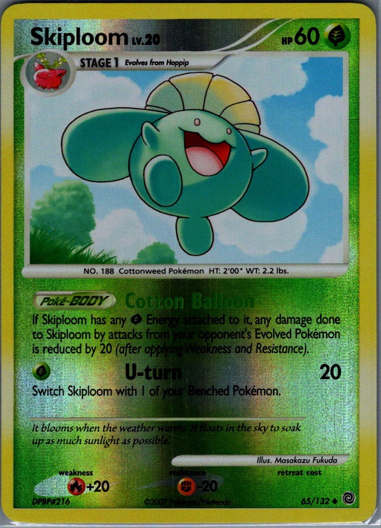Skiploom Reverse Holo Uncommon Secret Wonders 65/132 NM