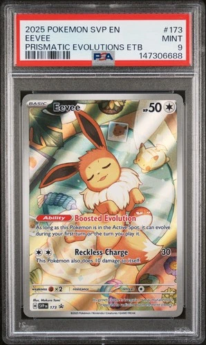 2025 POKEMON SVP EN-SV BLACK STAR PROMO #173 EEVEE PSA 9