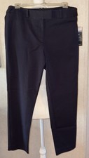 NWT LIZ CLAIBORNE CLASSIC CAREER STRAIGHT LEG NAVY ANKLE PANTS SIZE 6 2-028