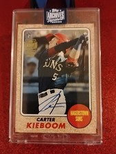 2020 Topps Archives Carter Kieboom 2017 Topps Heritage 1/1 Auto *B-3*