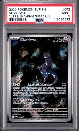 2023 Pokémon SVP EN-SV Black Promo 052 Mewtwo 151 PSA 9