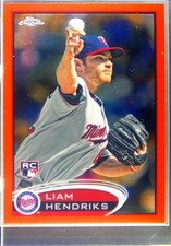 2012 Topps Chrome Liam Hendriks Orange Refractors RC #154 Twins