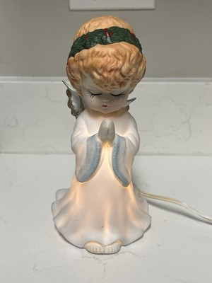 Vintage Guardian Angel Night Light House of Lloyd Christmas Around the World EUC