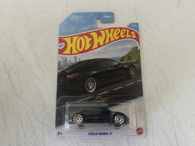 Hot Wheels Tesla Model 3 Black 3/5 2022 Luxury Sedans Walmart Exclusive GDG44