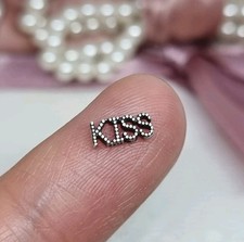 NEW Genuine Pandora Silver KISS Script Floating Locket Charm S925 ALE  💕 R41a
