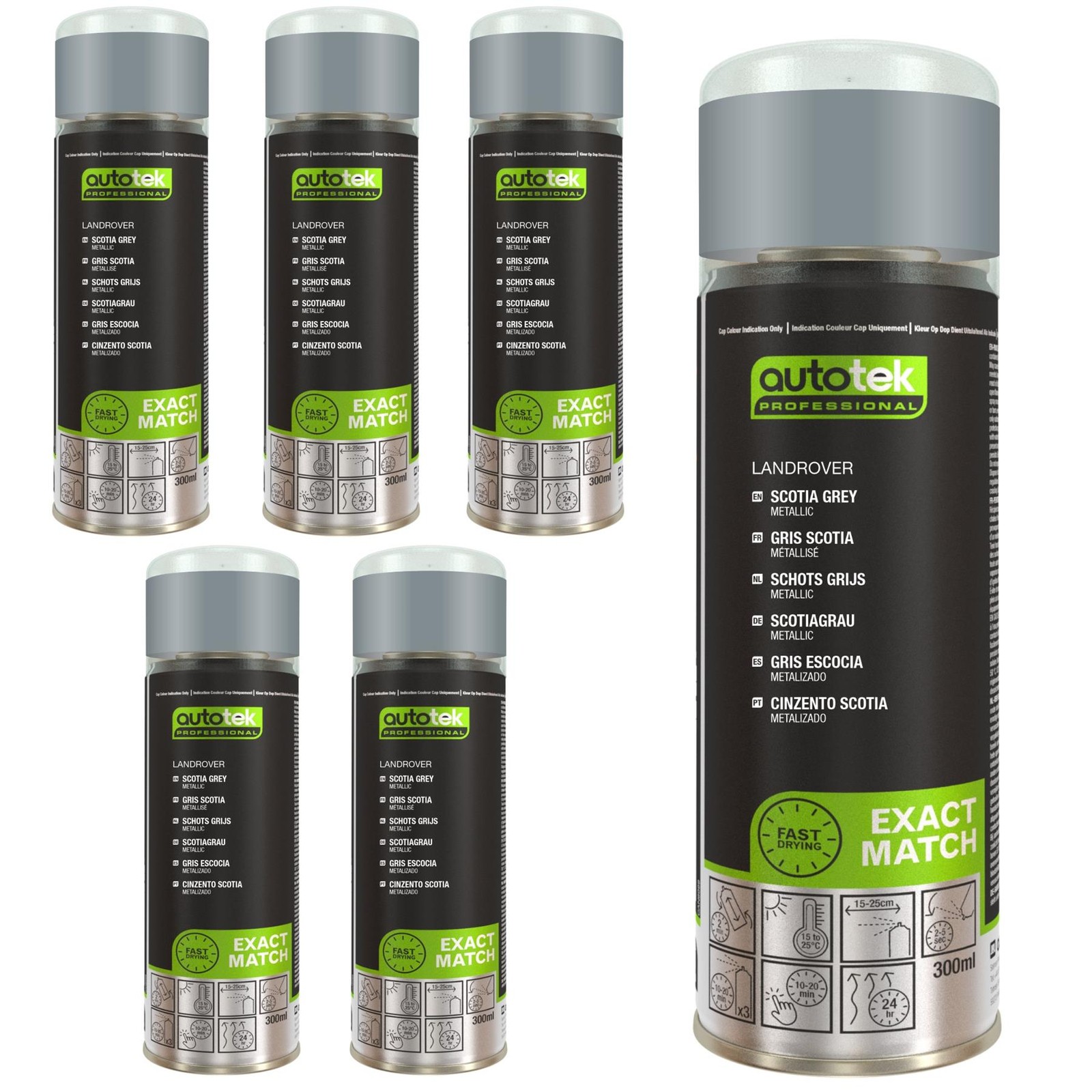 Autotek Land Rover LAZ 943 Scotia Grey Aerosol Spray Paint 300mL Exact Match - Image 9