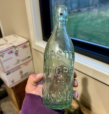 #ad Forster Moore Ltd Norwich England Early Blob Bail Top Soda Bottle 1890s Era Dug $34.99