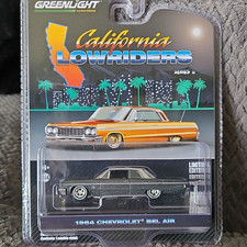 GreenLight California Lowriders S6 1:64 1964 Chevy Bel Air Black Diecast LE