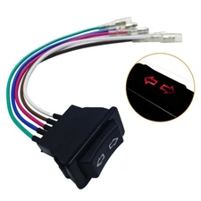 Car Power Window Switch 5-Pin/Wire Arrows UP/DOWN Red LED Light Universal 12V DC