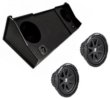 Kicker Dodge Ram Cab 94-01 43C104 10" Sub & EXDODGE2X10RL Custom Dual 10 Sub Box