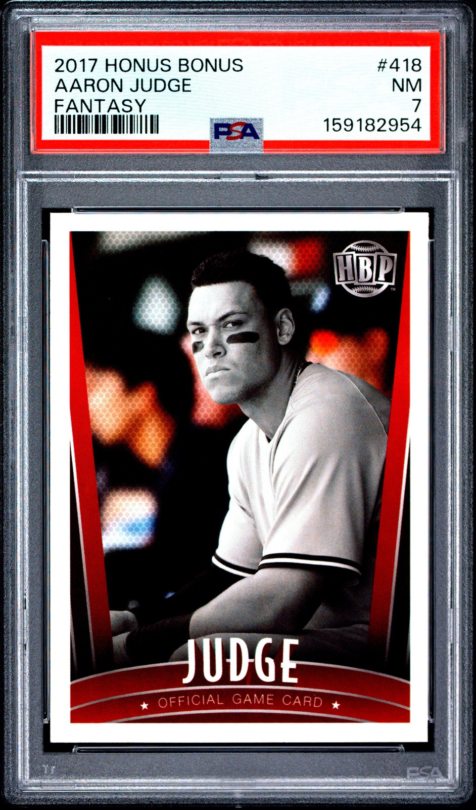 2017 HONUS BONUS FANTASY #418 AARON JUDGE ROOKIE RC PSA 7