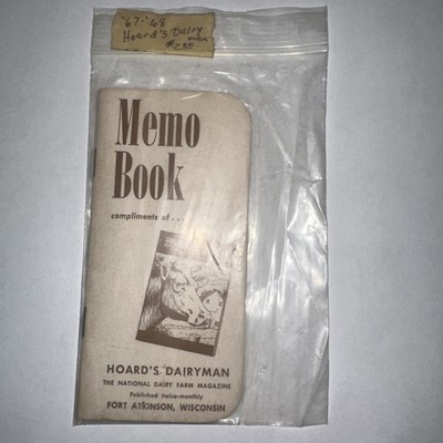 Memo Book Compliments Of Hoard's Dairyman The National Dairy Farm Magazine