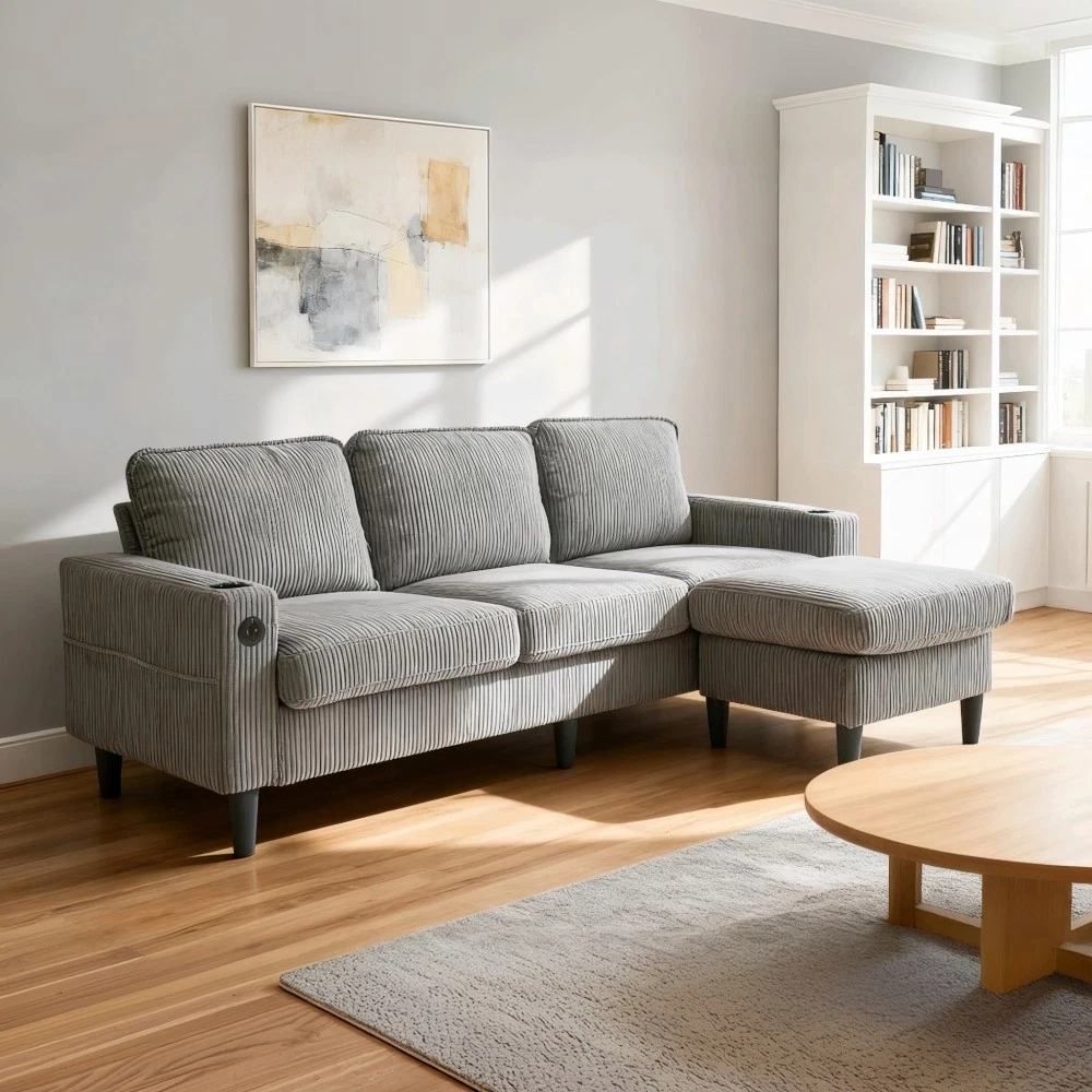 knock down 3-seat combo sofa storage ottoman living room apartment bedroom
Opens in a new window or