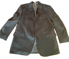 Chaps Ralph Lauren Blazer 46 Long Velor Blazer Black Vintage Dress Jacket