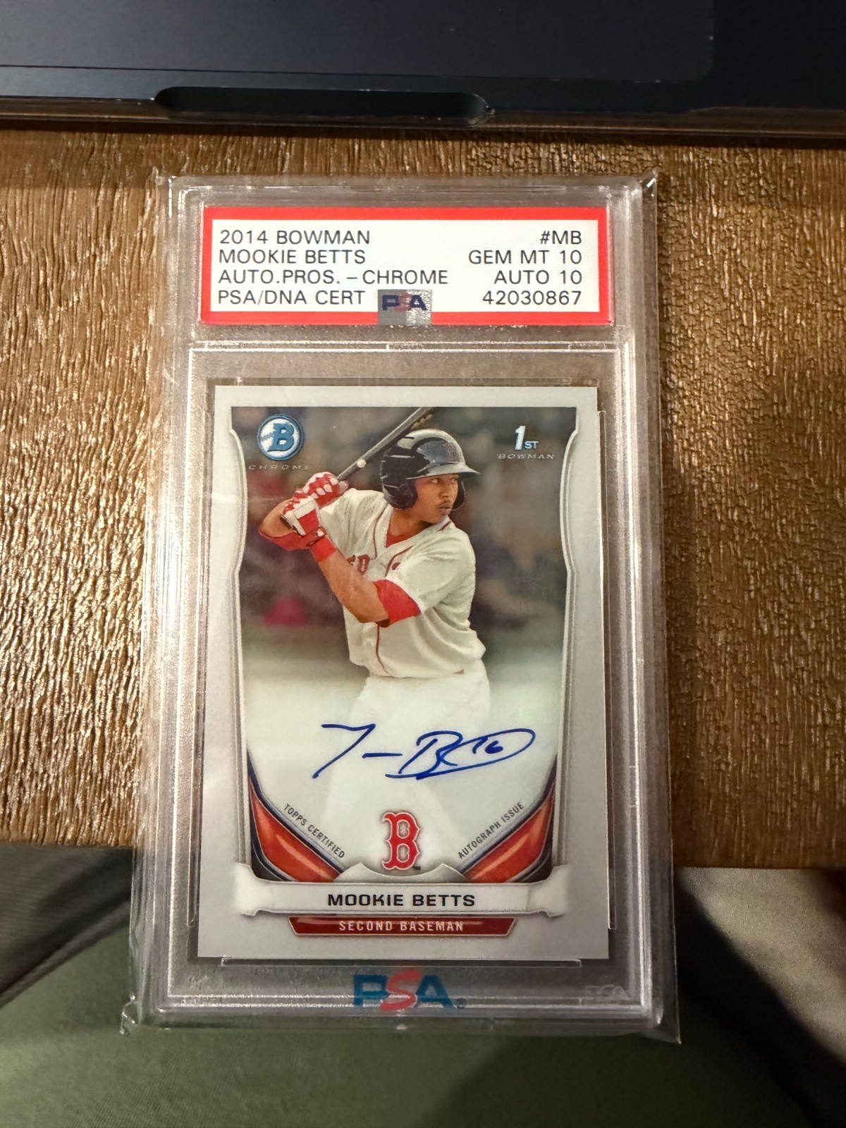 2014 Bowman Chrome #MB Mookie Betts RC Rookie PSA 10 PSA/DNA 10 AUTO