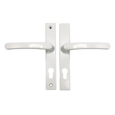 Ferco Door Handle 70mm Sprung 180mm Fixing With Spring Assisted Levers Upvc Door