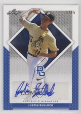 2016 Leaf Perfect Game National Showcase Blue 1/15 Justin Bullock Auto a8x