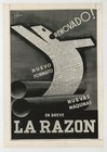 La Razon Newspaper 1939 Original Poster Photo Argentina J15545 — photo 1