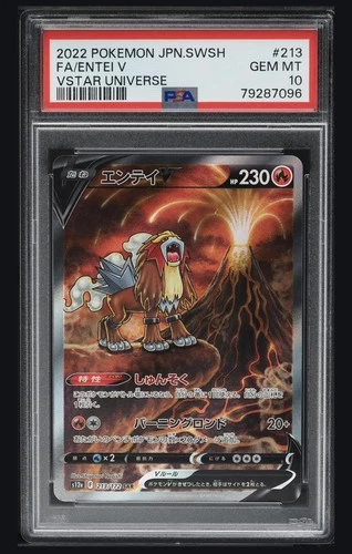 2022 Pokemon SWSH Entei V 213/172 SAR Japanese VSTAR Universe PSA 10