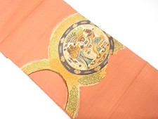7646797: JAPANESE KIMONO / TSUMUGI EGYPTIAN MURAL WEAVING NAGOYA OBI