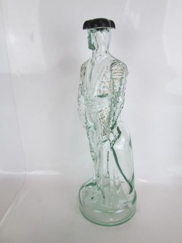 Vintage Matador And Flamenco Dancer Large Glass Bottles With Hat Stoppers - Picture 3 of 24