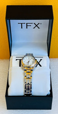 Bulova / TFX White Dial, Two Tone, Quartz, 26 mm Case, SS, Women's Watch. New