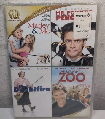 Marley & Me / Mr Popper's Penguins / Mrs Doubtfire / We Bought a Zoo Q (DVD) NEW