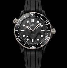 Omega Seamaster Diver 300M 43.5 mm, black ceramic on rubber strap