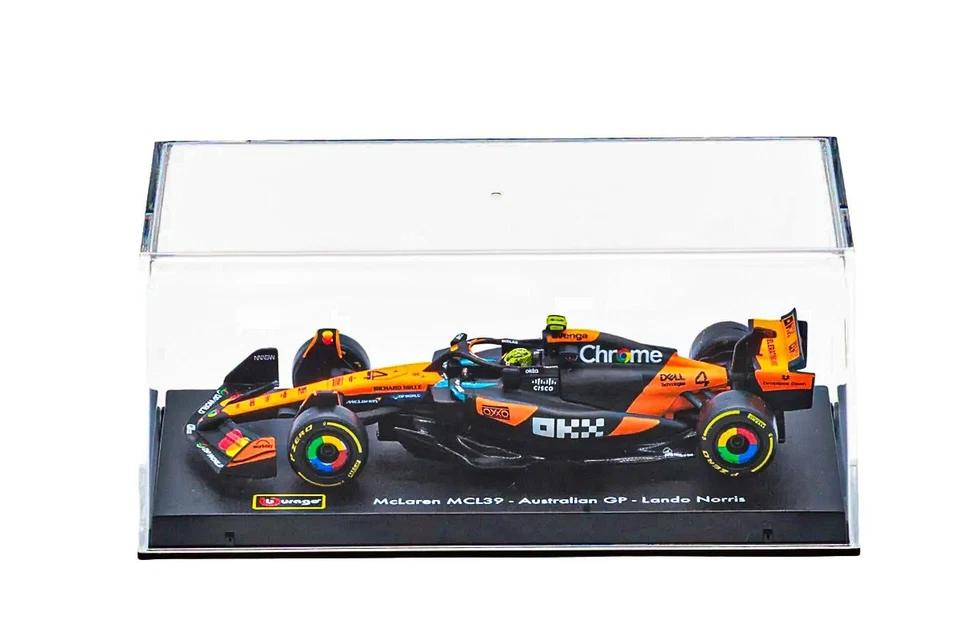 Modellino Mclaren F1 2025 Lando Norris MCL39 1/43 Burago + pilota + vetrina - Immagine 2 di 3