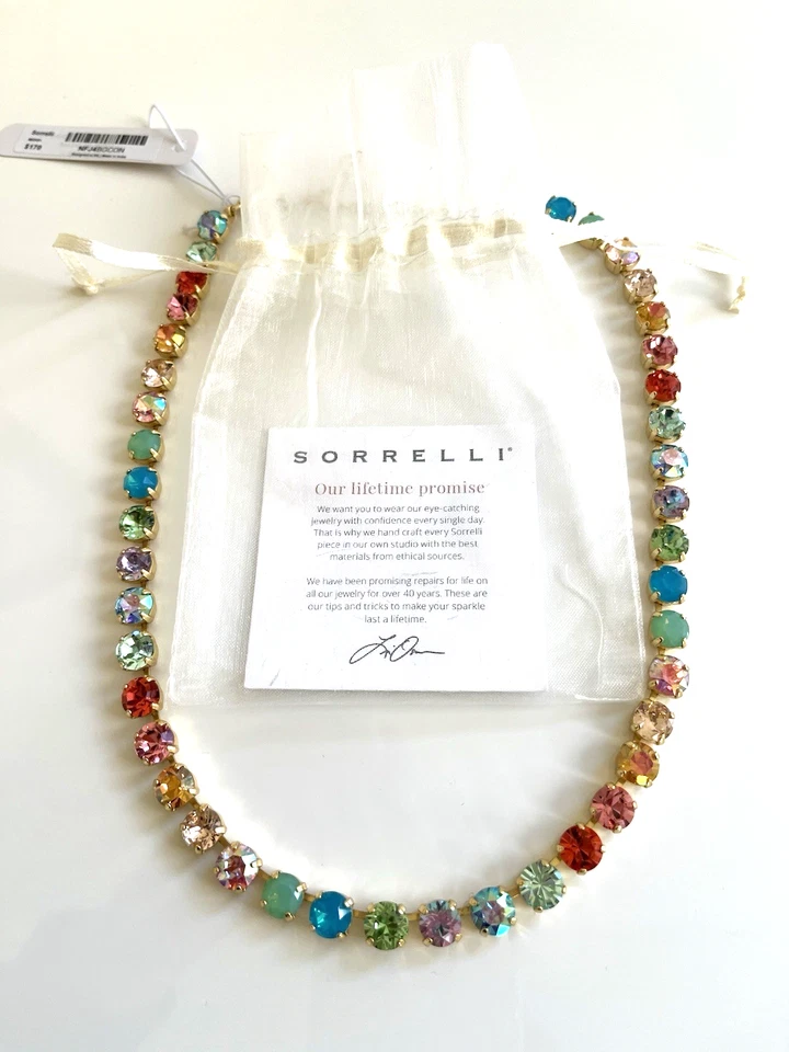 Collar Tenis Sorrelli Matilda en Confeti con Oro Brillante Nuevo con Etiquetas $170.00 Foto 3 de 4