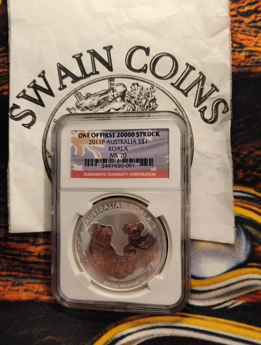 Australian Koala MS 70 Graded 1 oz Precious Metal Content per Unit