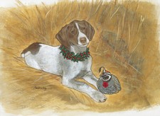 Pointer English Pointer Christmas Cards Set o...