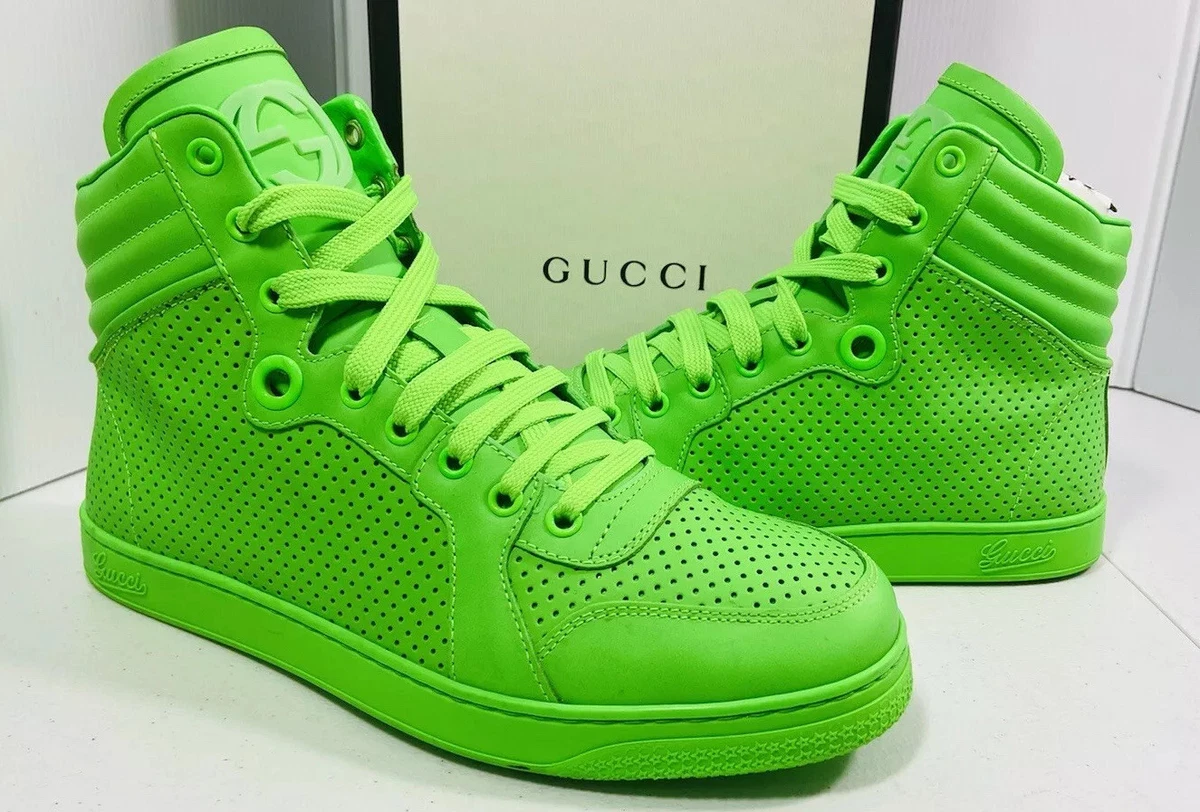 Gucci Giallo Fluo Neon Green High-Top Sneakers 6.5 eBay